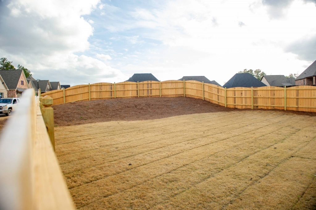 Arched top privacy fence.