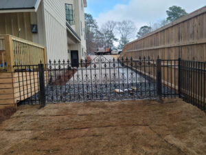 Wood, standard aluminum and custom gate.